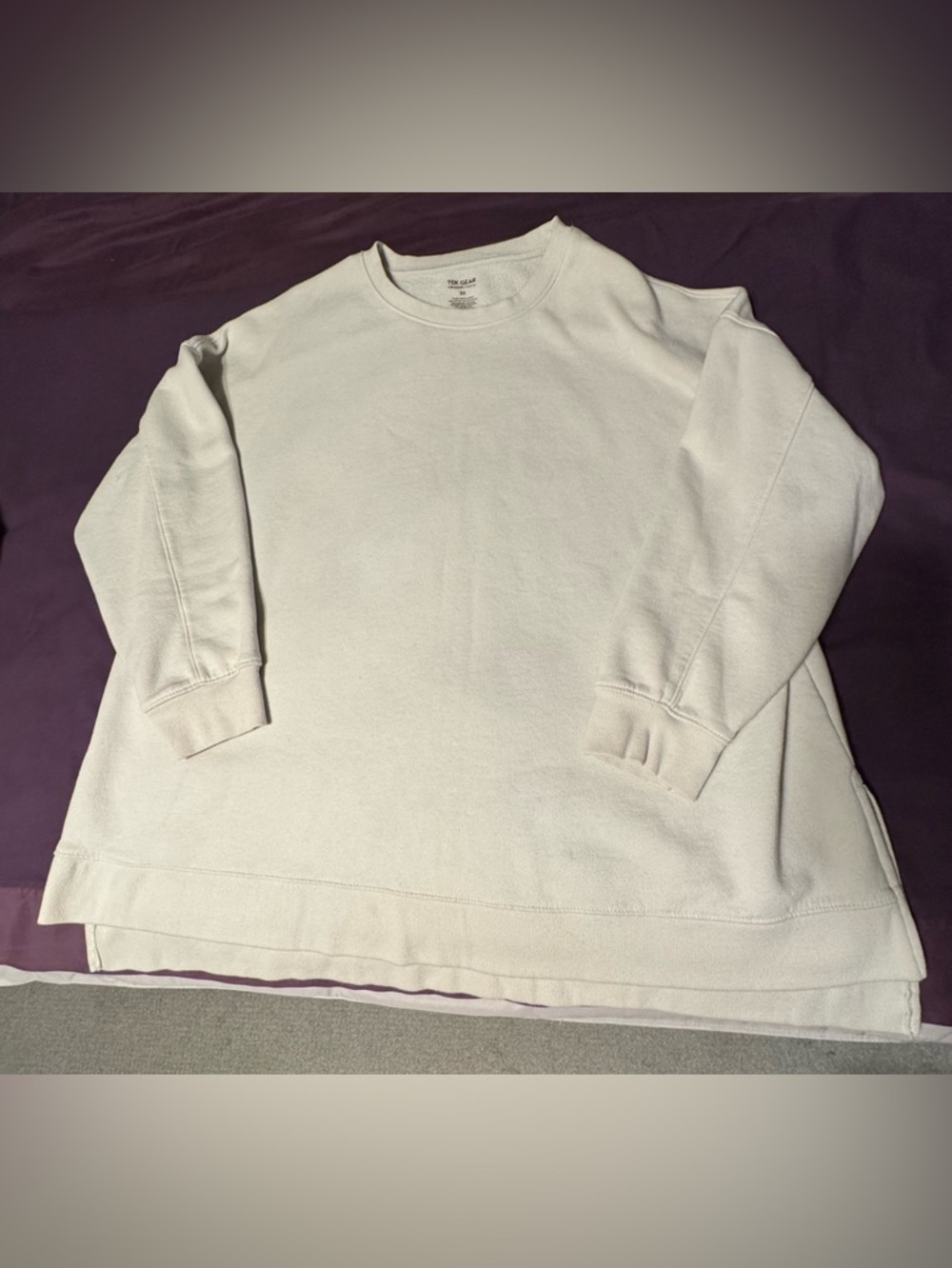 tek gear womens Crewneck Sweater in Off-White/Cream